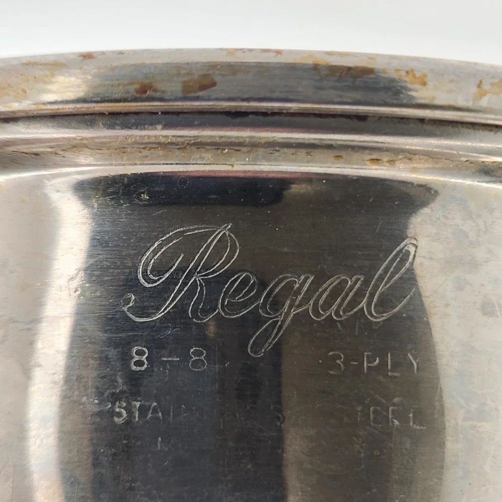 Vintage Regal 3-Ply Stainless Steel Saucepan 1 Quart w/ Lid Made in USA Cookware